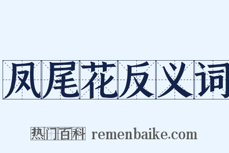 凤尾花反义词是什么意思的图片